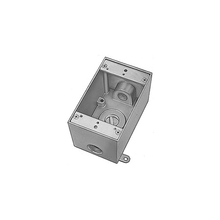 Abb Weatherproof Electrical Box, 1-Gang, 17.3 Cu. In. B13030G